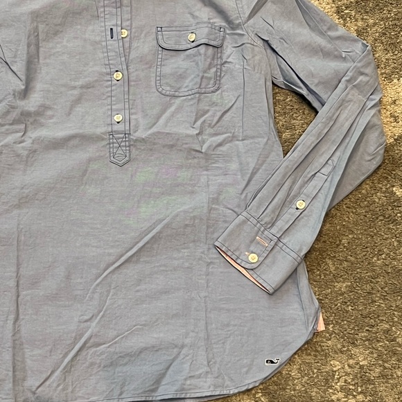 Vineyard Vines chambray button down with pink accents - Picture 5 of 7